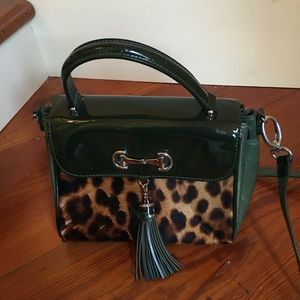 Brighton 'My Flat in London' leather/calf-hair bag